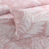 Renee Taylor Palm Tree Jacquard Quilt Cover Set King Clay