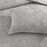 Renee Taylor Bengali Jacquard Quilt cover Set Queen Silver