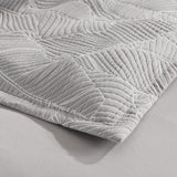 Renee Taylor Bengali Jacquard Quilt cover Set Queen Silver