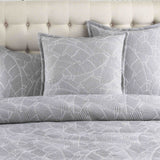 Renee Taylor Bengali Jacquard Quilt cover Set King Silver