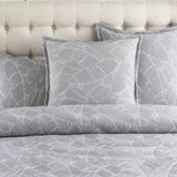 Renee Taylor Bengali Jacquard Quilt / Duvet cover Set Super King Silver