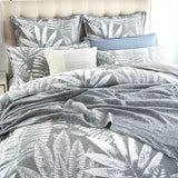 Renee Taylor Raven Jacquard Quilt cover set King Charcoal