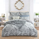 Renee Taylor Raven Jacquard Quilt cover set Queen Charcoal