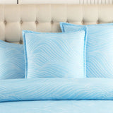 Renee Taylor Oscillate Jacquard Euro Pillowcase Sky