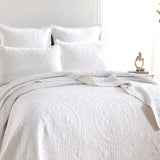 Renee Taylor Asher Jacquard European Pillowcase White