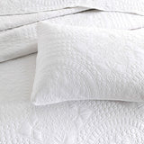 Renee Taylor Asher Jacquard Coverlet Set Super King White
