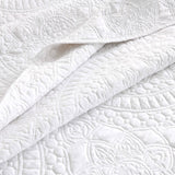 Renee Taylor Asher Jacquard Coverlet Set Single/Double White