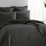 Renee Taylor Asher Jacquard Coverlet Set Queen/King Grey