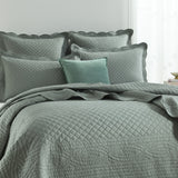 Renee Taylor Scallop Jacquard Coverlet Set Queen/King Juniper