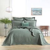 Renee Taylor Scallop Jacquard Coverlet Set Queen/King Juniper