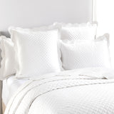 Renee Taylor Scallop Jacquard Coverlet Set Queen/King Pearl