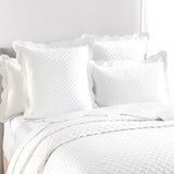 Renee Taylor Scallop Jacquard Coverlet Set Super King Pearl