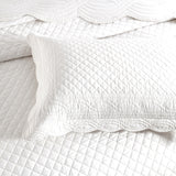 Renee Taylor Scallop Jacquard Coverlet Set Single/Double Pearl