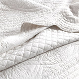 Renee Taylor Scallop Jacquard Coverlet Set Super King Pearl