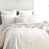 Renee Taylor Berlin Jacquard Coverlet Set Super King Stone