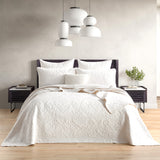 Renee Taylor Berlin Jacquard Coverlet Set Super King Stone