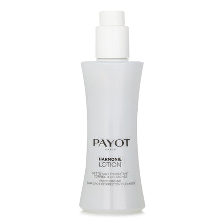 Payot Harmonie Lotion cleanser in a 200ml bottle, a 3-in-1 dark spot corrector with natural ingredients for radiant skin.