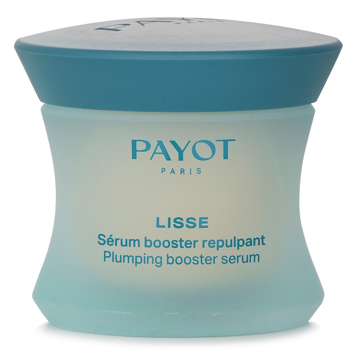 Payot Lisse Plumping Booster Serum in a pink gel, enriched with hyaluronic acid for smooth, radiant, and youthful skin.