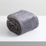 Renee Taylor Plush 380 GSM Ultra Soft Velvet Blanket Super King Graphite