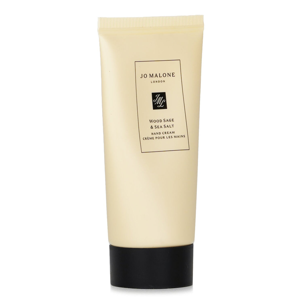 Jo Malone Wood Sage & Sea Salt Hand Cream in 50ml, hydrating with soothing scent, perfect for daily pampering and skin nourishment.