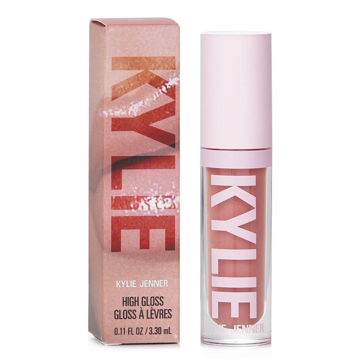 Kylie Jenner's #319 Diva High Gloss: ultra-shiny, vegan lip gloss for a smooth, luminous finish with a delightful vanilla scent.