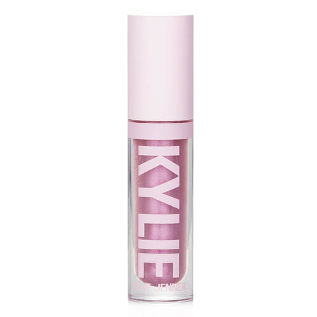 Kylie Jenner High Gloss #323 Daddy's Girl, a vegan lip gloss with ultra-shine, smooth finish, and a delightful vanilla scent.