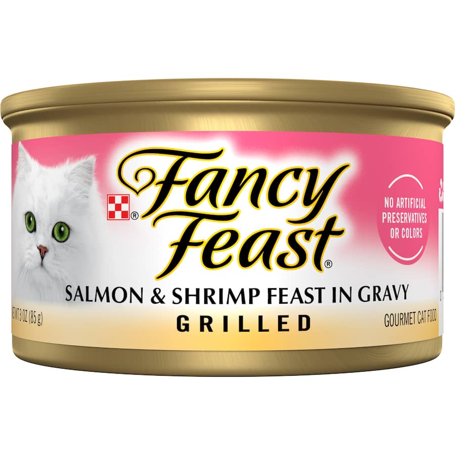 Fancy Feast Grilled Wet Cat Food Salmon & Shrimp Tin 85g