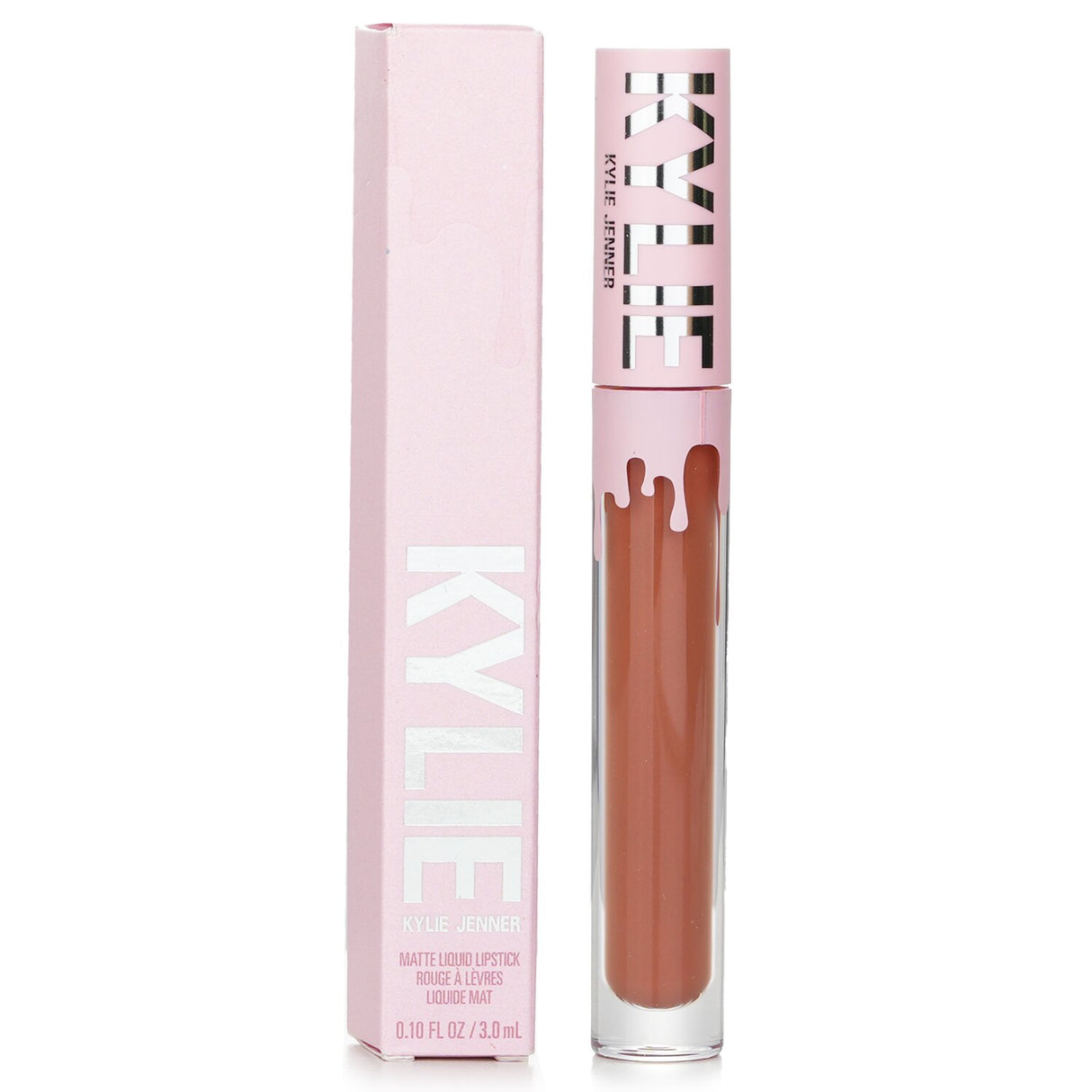 Matte liquid lipstick in shade #703 Dolce K, offering 8-hour wear, lightweight comfort, and a sweet vanilla scent.