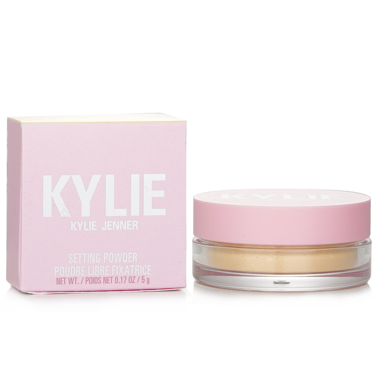 Kylie Setting Powder #300 Yellow in 5g, a weightless, matte finish powder for flawless, shine-free skin.