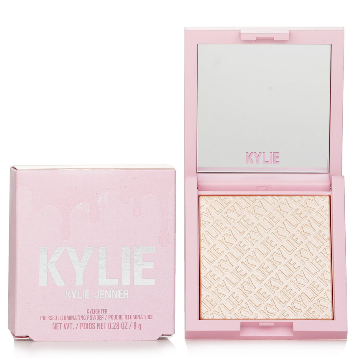 Kylie Kylighter #020 Ice Me Out: talc-free pressed illuminating powder for a radiant, multi-dimensional glow.