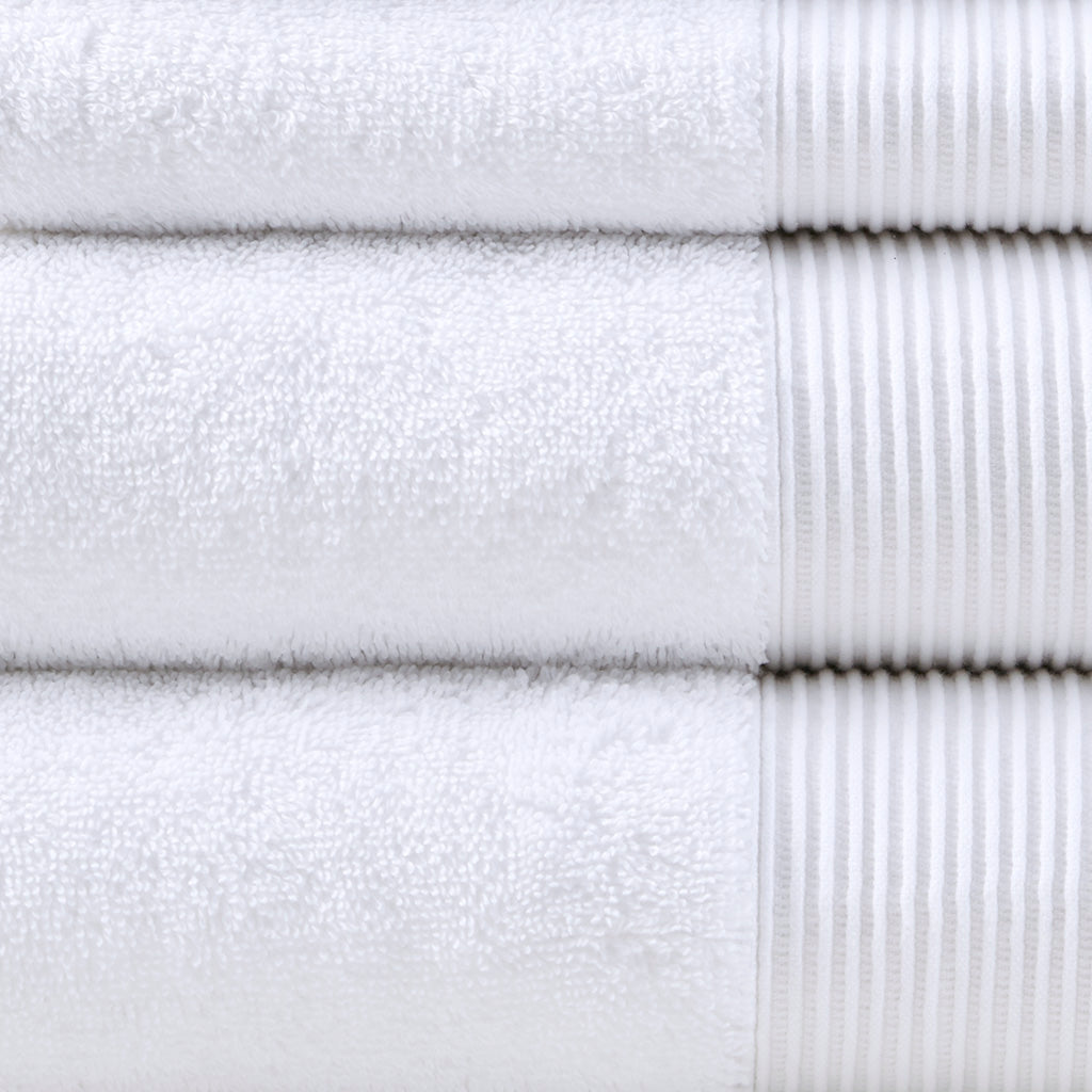 Cloud Linen Retreat Cotton Tencel Antimicrobial 6 Piece Towel Set White