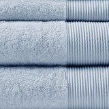 Cloud Linen Retreat Cotton Tencel Antimicrobial 6 Piece Towel Set Blue