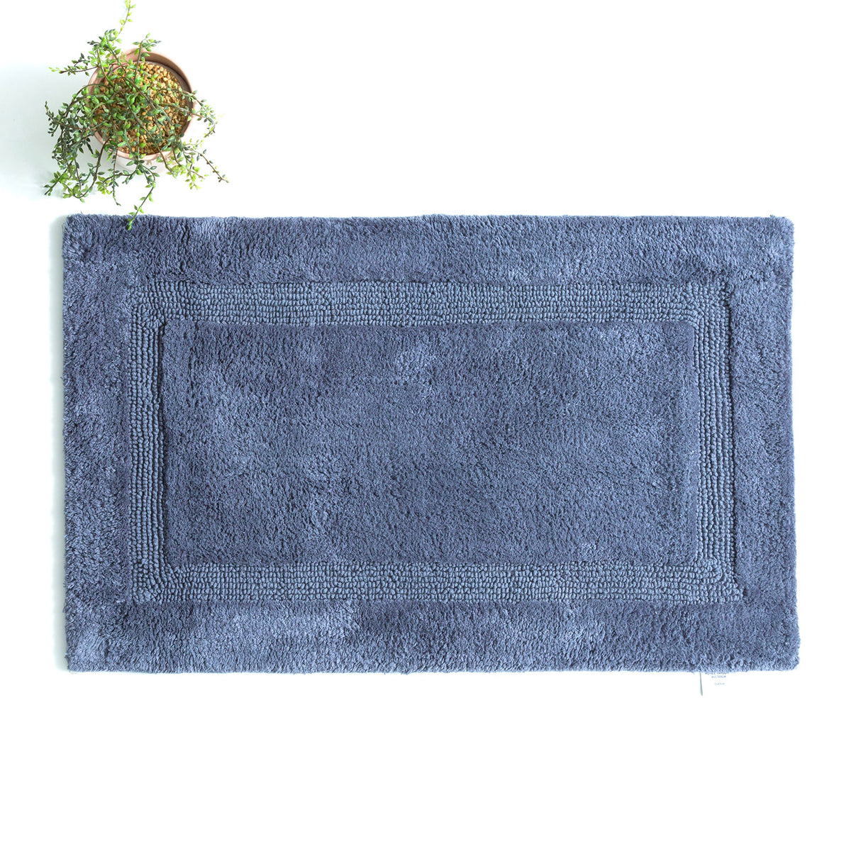 Renee Taylor Soho Cotton Reversible Bath Mat 50 x 80cms Blue