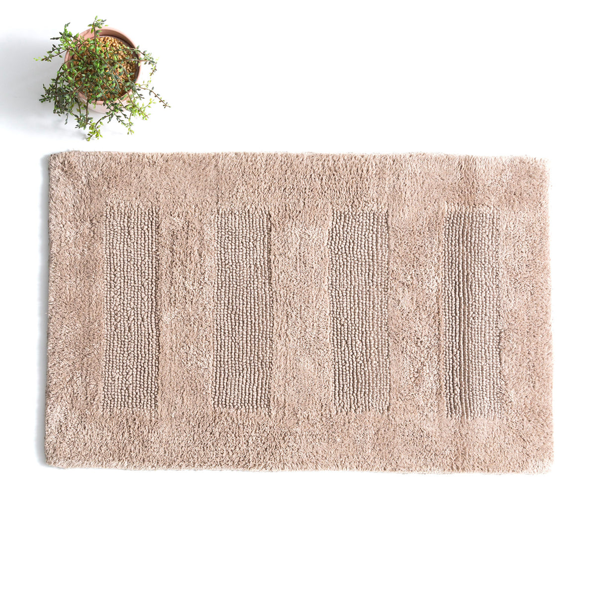 Renee Taylor Retreat Cotton Reversible Bath Mat 50 x 80cms Mocha