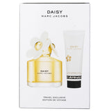 Marc Jacobs Daisy Travel Coffret featuring a 100ml Eau De Toilette and 75ml Body Lotion, perfect for fragrance lovers on-the-go.