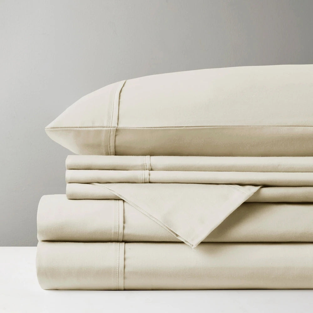 Park Avenue 600 TC Egyptian Cotton Sateen Sheet Set Deep Queen Oatmeal