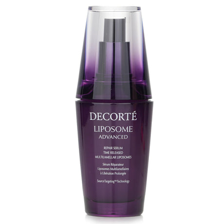 Cosme Decorte Liposome Advanced Repair Serum in 50ml bottle; revitalizing, hydrating vegan formula for smoother, glowing skin.