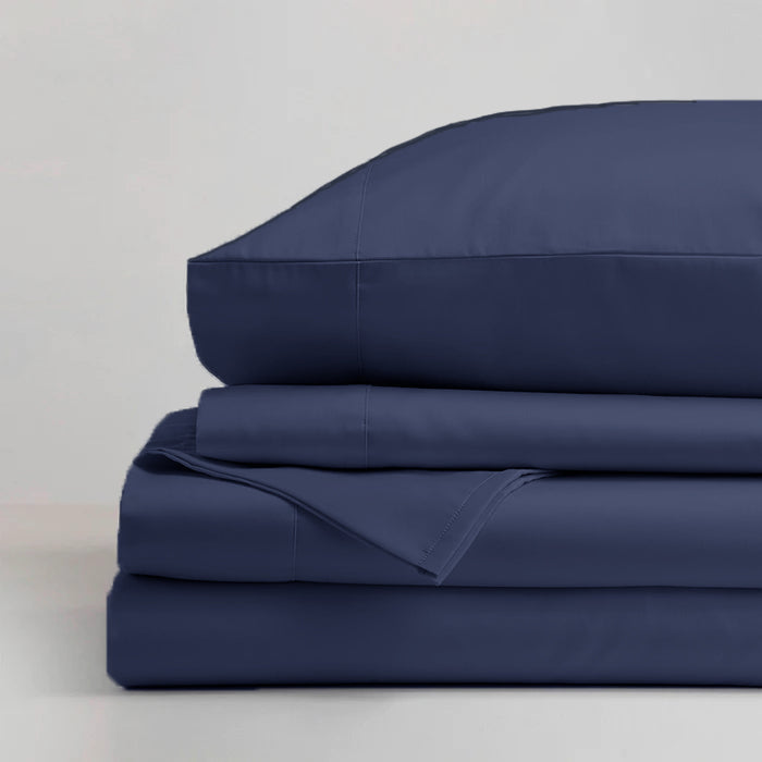 Ddecor Home 1500 Thread count Premium Cotton Blend Sheet Set King Indigo