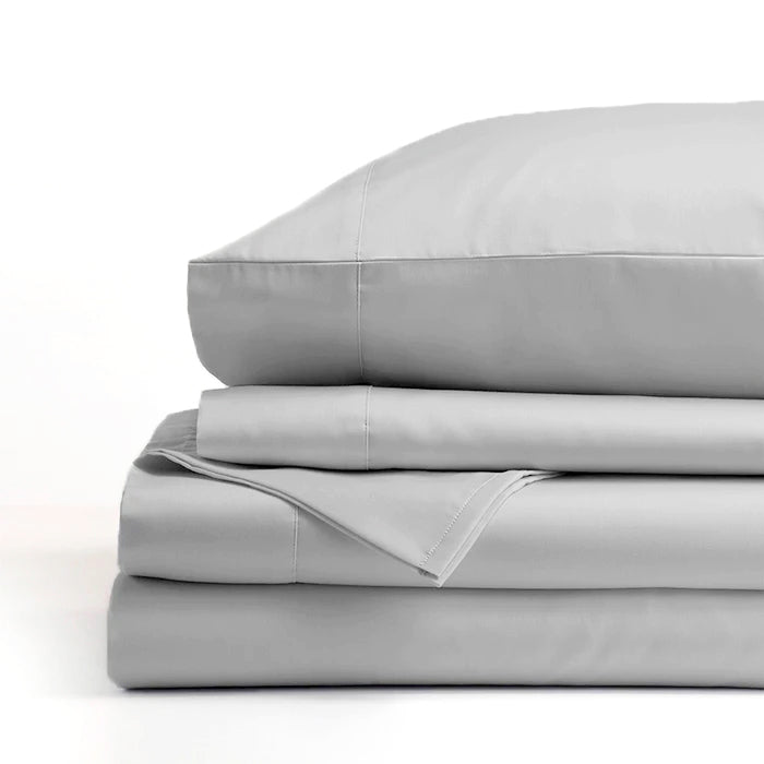 Ddecor Home 1500 Thread count Premium Cotton Blend Sheet Set King Silver