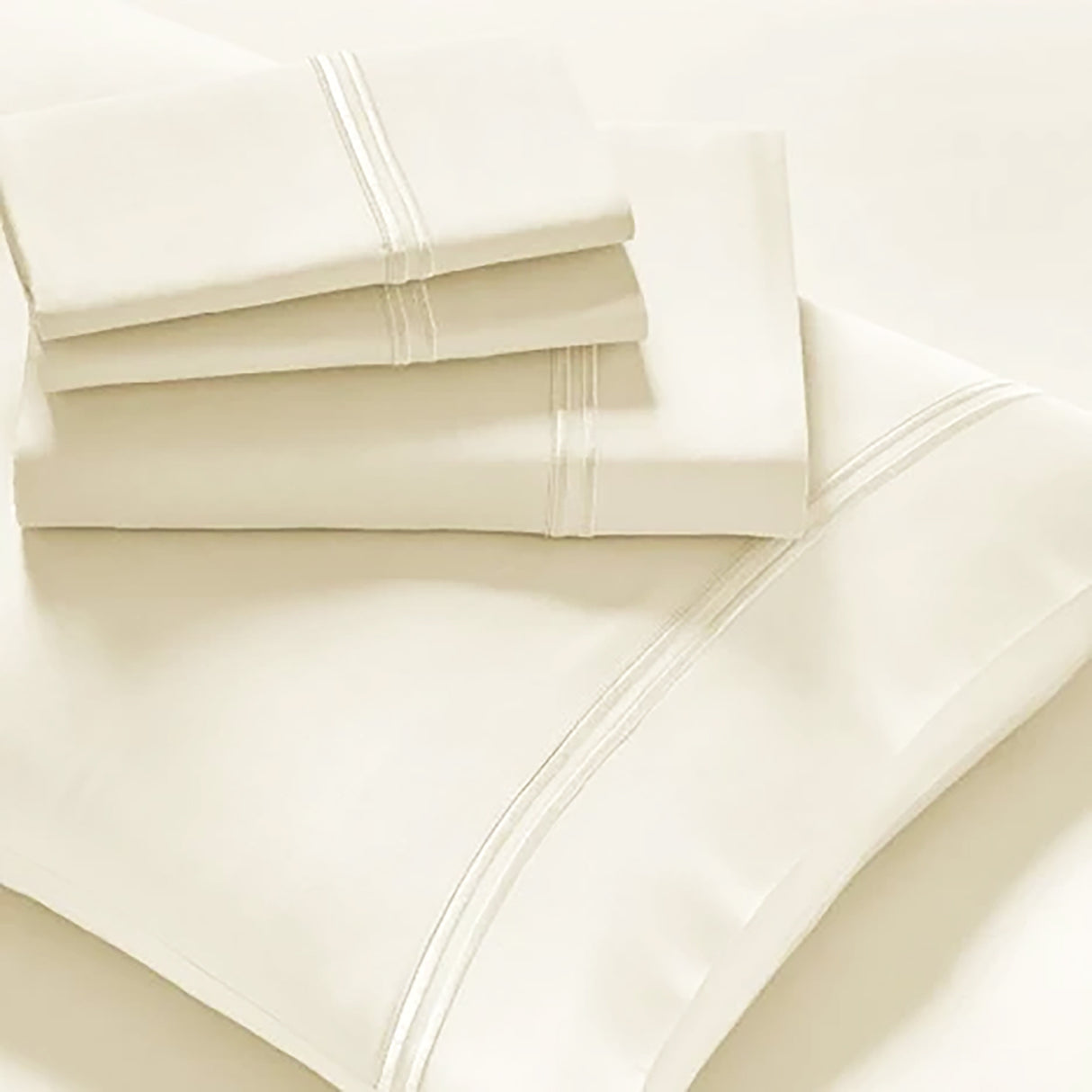 Strada Embroidered 1000 TC Egyptian Cotton Sheet Set Deep King Pristine