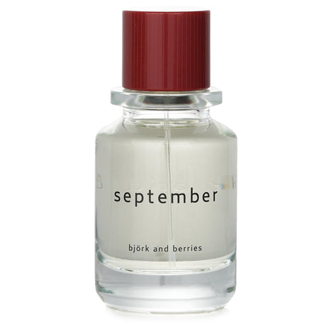 September Eau De Parfum Spray by Bjork & Berries, 50ml, captures autumn's essence with rich, warm notes for daily sophistication.