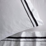 Renee Taylor Cloud 1000 TC Egyptian Cotton Sheet Set Deep King White Charcoal