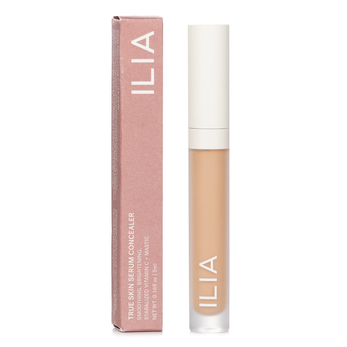 Lightweight ILIA True Skin Serum Concealer in #SC1.5 Suma, providing medium coverage and skin nourishment for a radiant complexion.