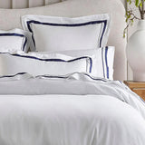 Renee Taylor Cloud 1000 TC Egyptian Cotton Euro P/Case White Navy