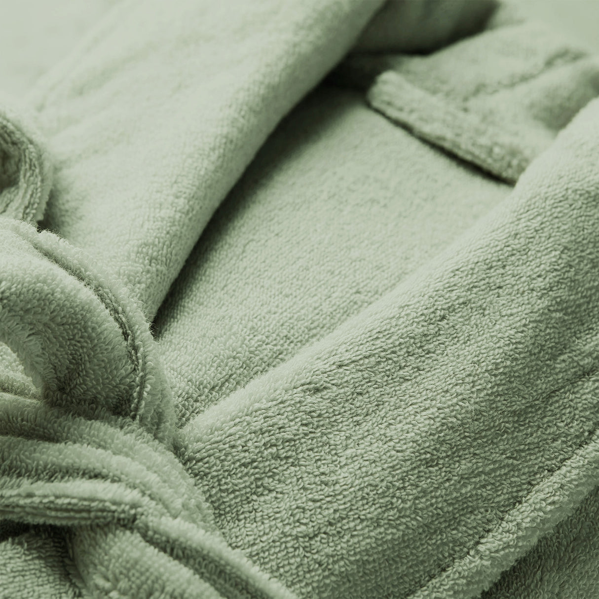 Renee Taylor Chalet Quick Dry Terry Cotton Bath Robes Small/ Medium Eucalyptus