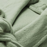 Renee Taylor Chalet Quick Dry Terry Cotton Bath Robes Small/ Medium Eucalyptus