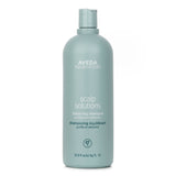 Aveda Scalp Solutions Balancing Shampoo in a 1000ml bottle, designed for scalp health with 94% plant-derived ingredients.