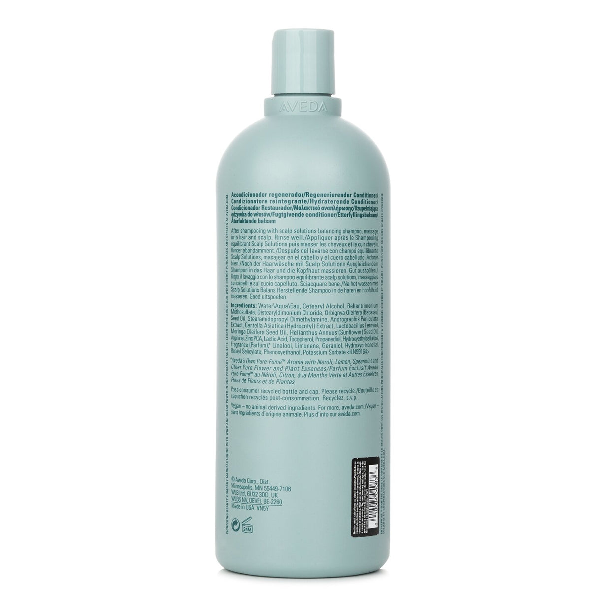 Aveda Scalp Solutions Replenishing Conditioner 1000ml, a vegan, hydrating blend with Babassu & Moringa oils for healthy hair and scalp.