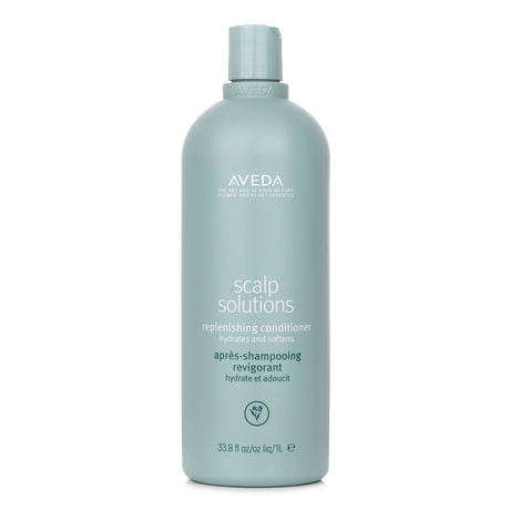 Aveda Scalp Solutions Replenishing Conditioner, 1000ml, revitalizes hair and scalp with natural oils, suitable for all hair types.