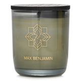 Natural wax candle with lemongrass and ginger scent, hand-poured, eco-friendly, 210g, clean burn, uplifting ambiance.